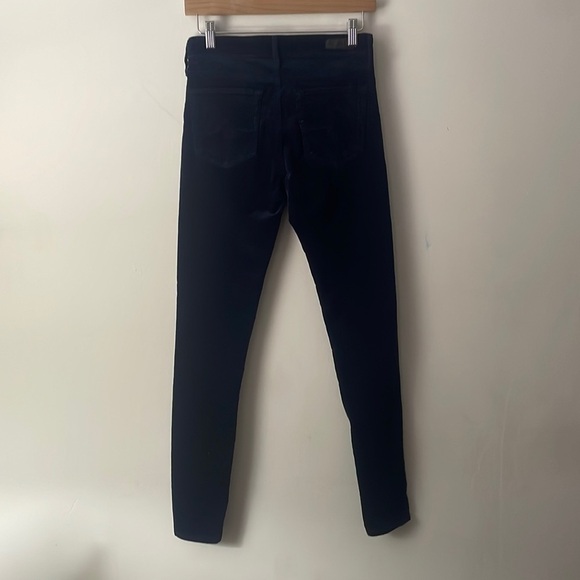 AG The Farrah Skinny Navy Blue Velvet Pants Sz 27 R - Picture 5 of 6